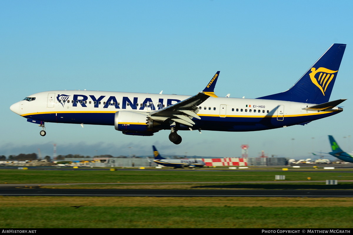 Aircraft Photo of EI-HGO | Boeing 737-8200 Max 200 | Ryanair | AirHistory.net #619642