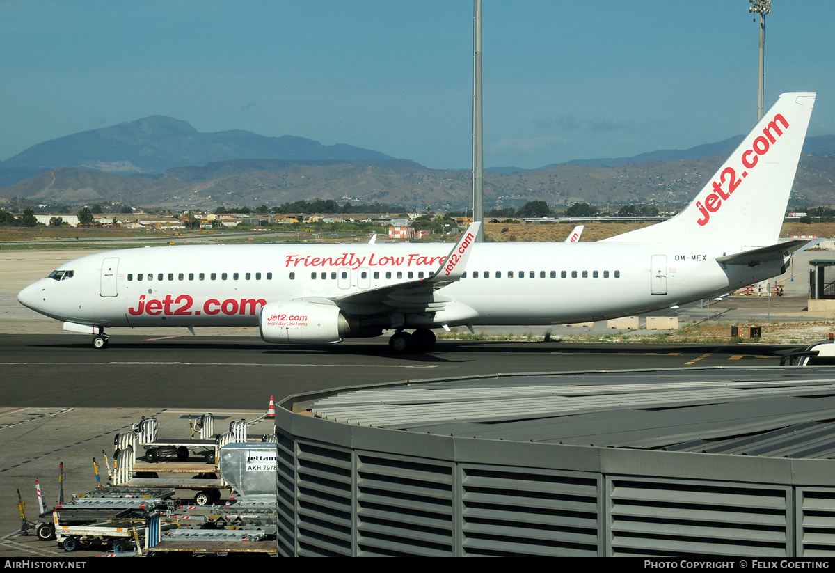 Aircraft Photo of OM-MEX | Boeing 737-8GJ | Jet2 | AirHistory.net #619678