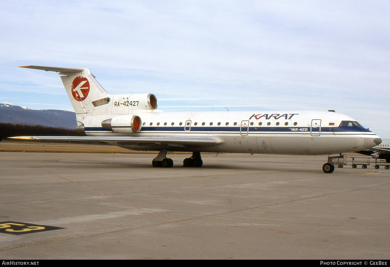 Aircraft Photo of RA-42427 | Yakovlev Yak-42D | Karat Aviakompania | AirHistory.net #619780