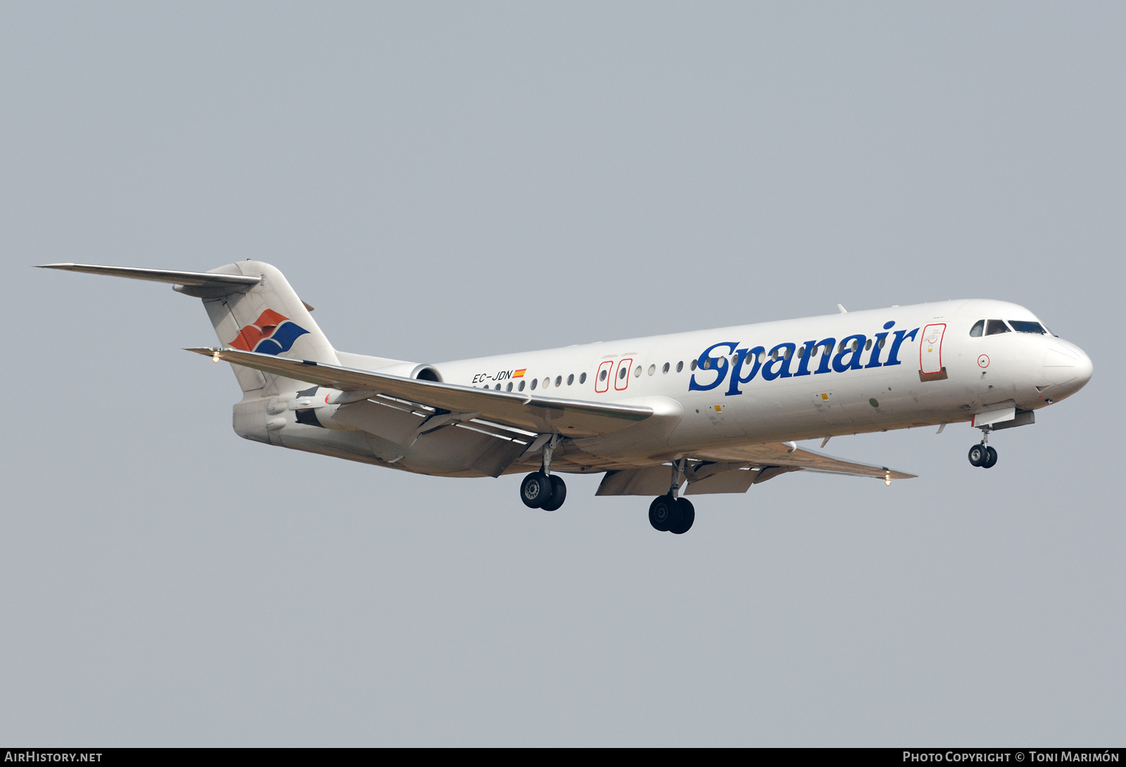 Aircraft Photo of EC-JDN | Fokker 100 (F28-0100) | Spanair | AirHistory.net #619986