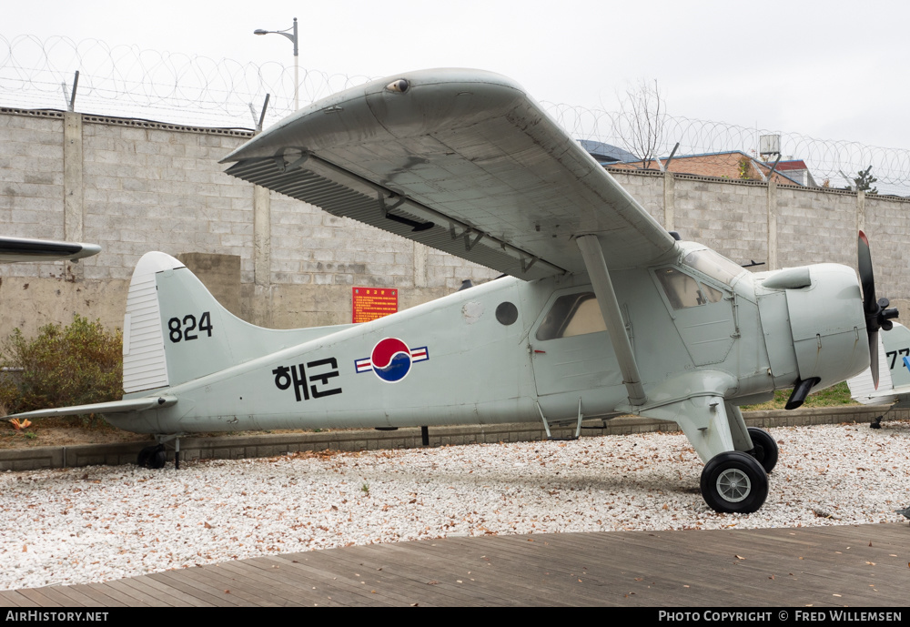 Aircraft Photo of 16824 / 824 | De Havilland Canada U-6A Beaver | South Korea - Navy | AirHistory.net #620011
