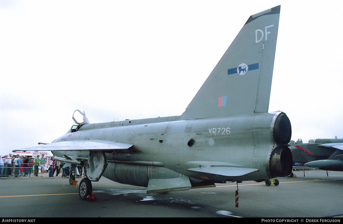 Aircraft Photo of XR726 | English Electric Lightning F6 | UK - Air Force | AirHistory.net #620062