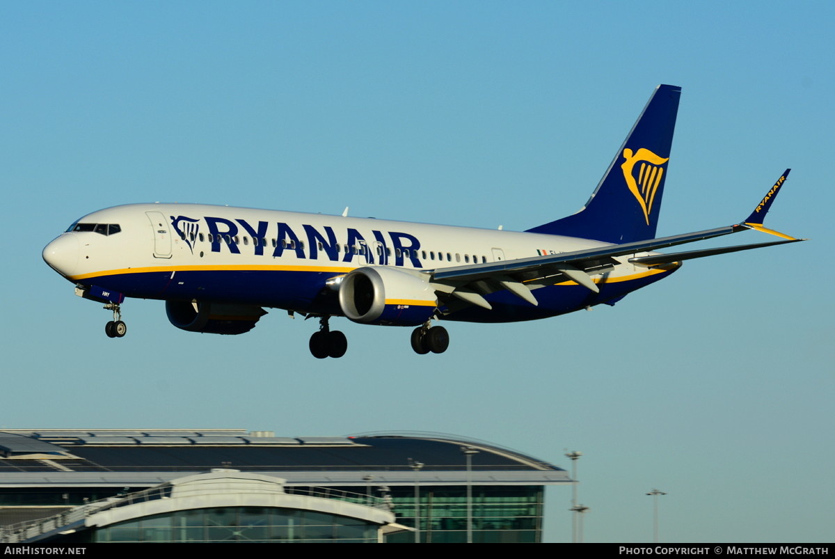 Aircraft Photo of EI-HMY | Boeing 737-8200 Max 200 | Ryanair | AirHistory.net #620069