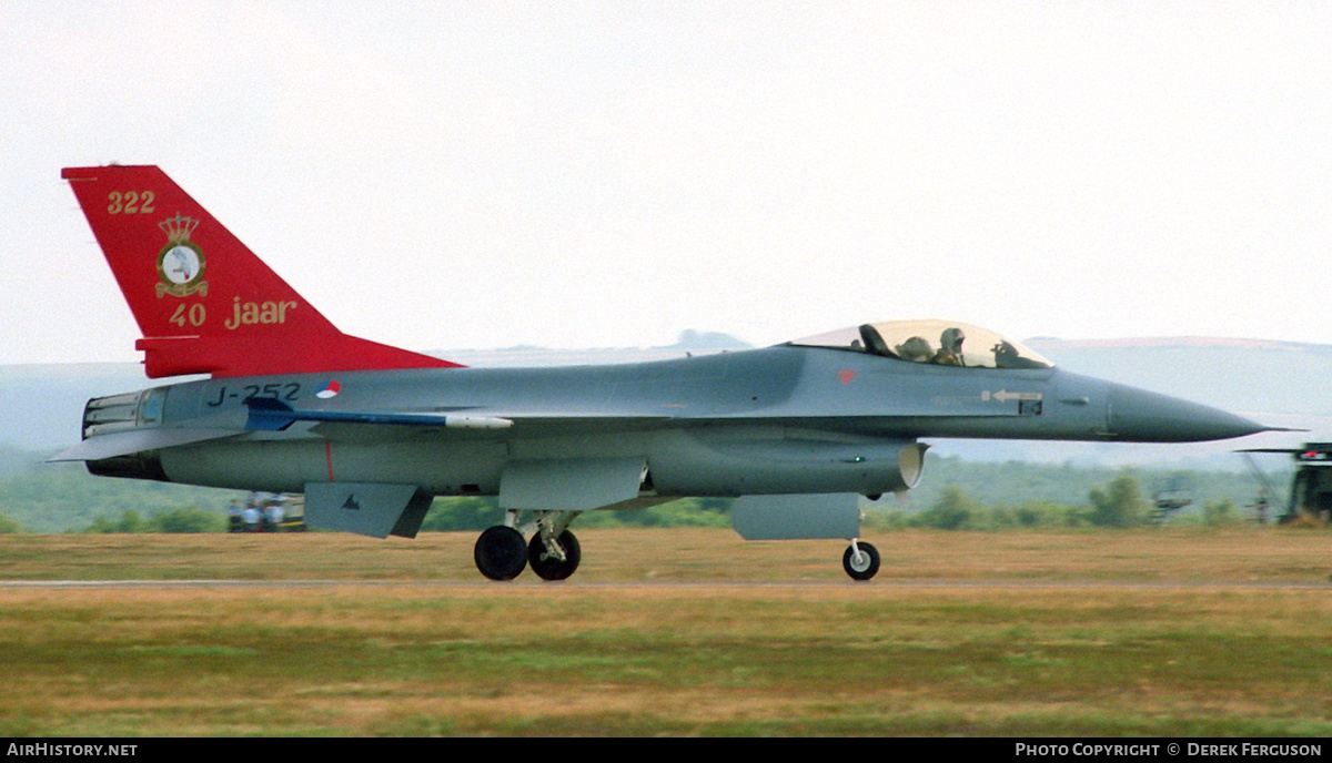 Aircraft Photo of J-252 | General Dynamics F-16A Fighting Falcon | Netherlands - Air Force | AirHistory.net #620078