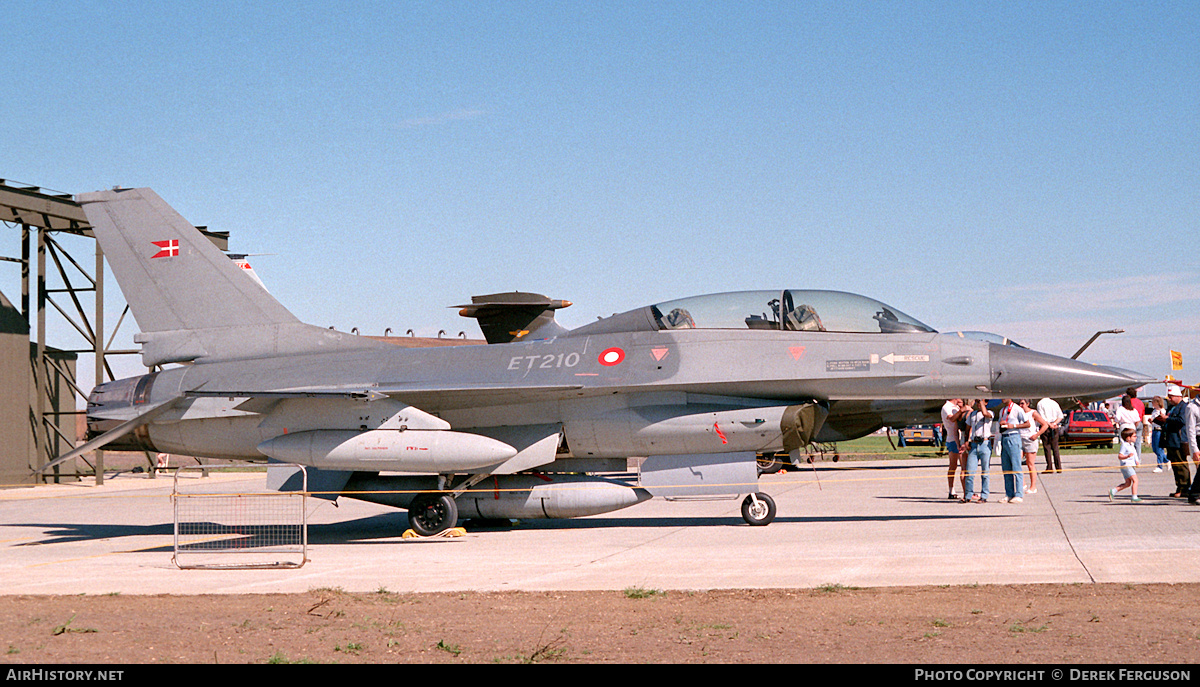 Aircraft Photo of ET-210 | General Dynamics F-16B Fighting Falcon | Denmark - Air Force | AirHistory.net #620322