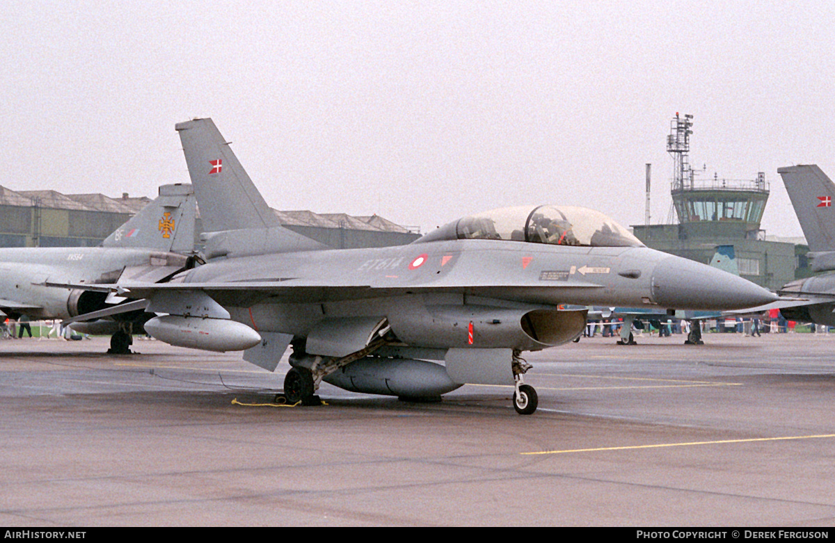 Aircraft Photo of ET-614 | General Dynamics F-16B Fighting Falcon | Denmark - Air Force | AirHistory.net #620341