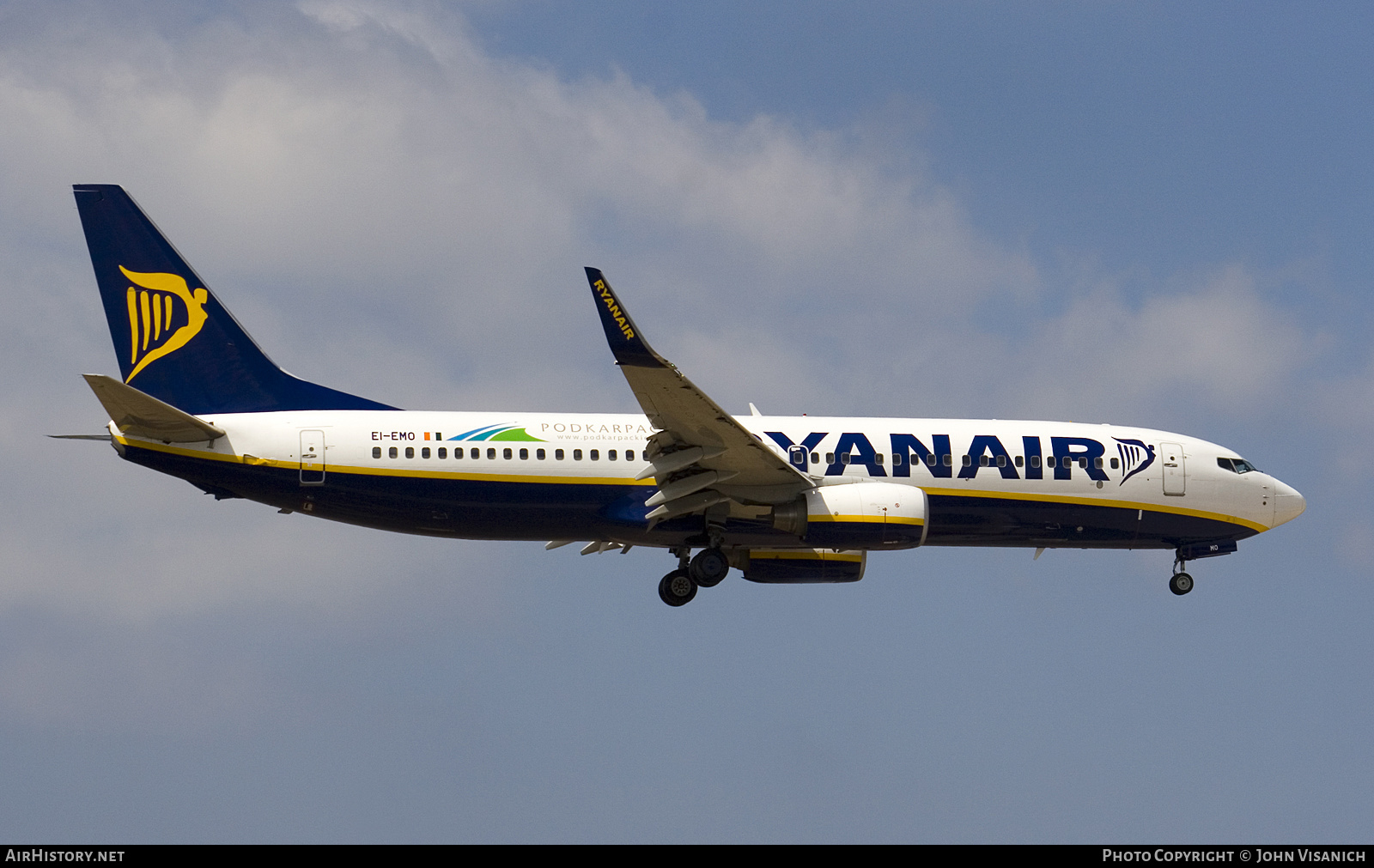 Aircraft Photo of EI-EMO | Boeing 737-8AS | Ryanair | AirHistory.net #620396