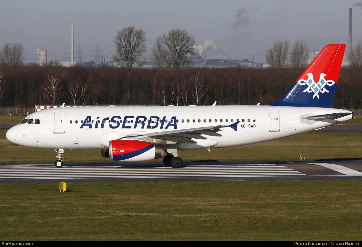 Aircraft Photo of A6-SAB | Airbus A319-132 | Air Serbia | AirHistory.net #620442