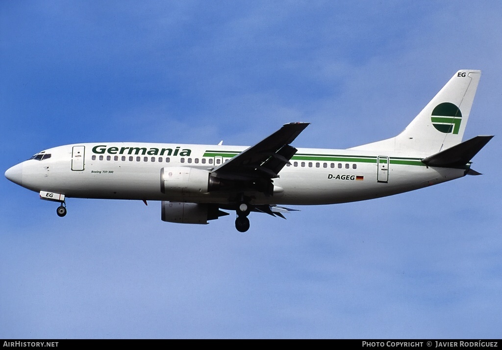 Aircraft Photo of D-AGEG | Boeing 737-35B | Germania | AirHistory.net #620593