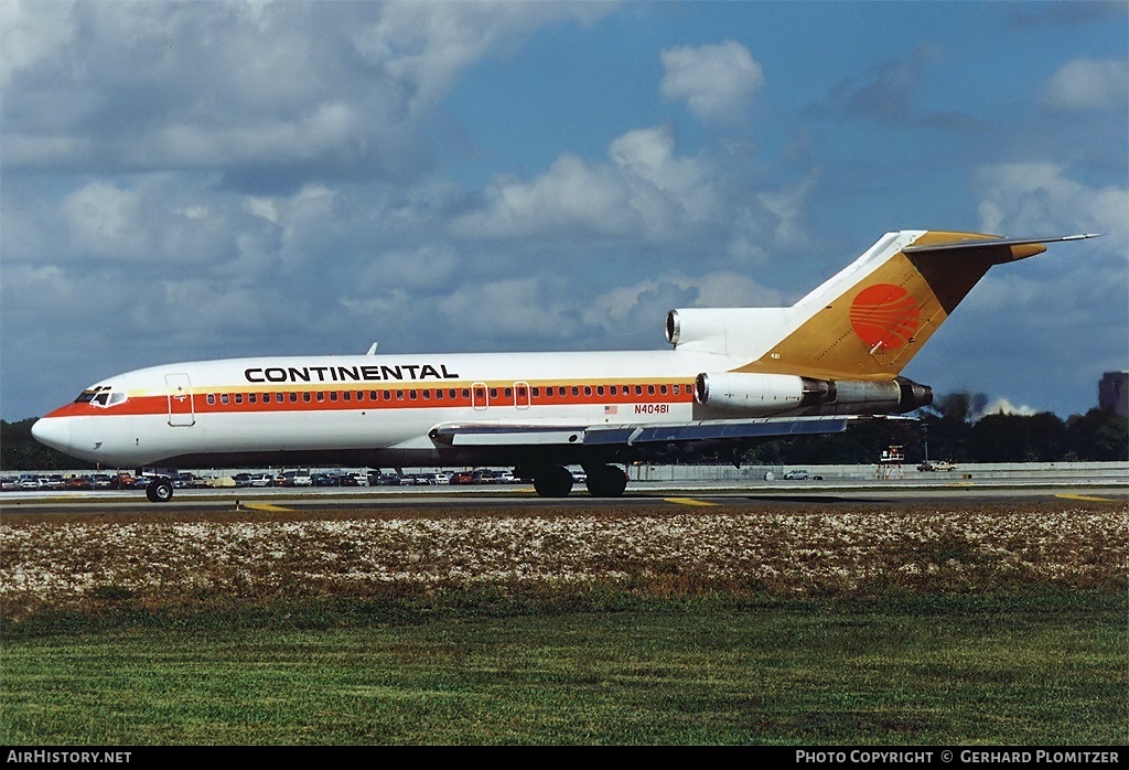 Aircraft Photo of N40481 | Boeing 727-22 | Continental Airlines | AirHistory.net #620680