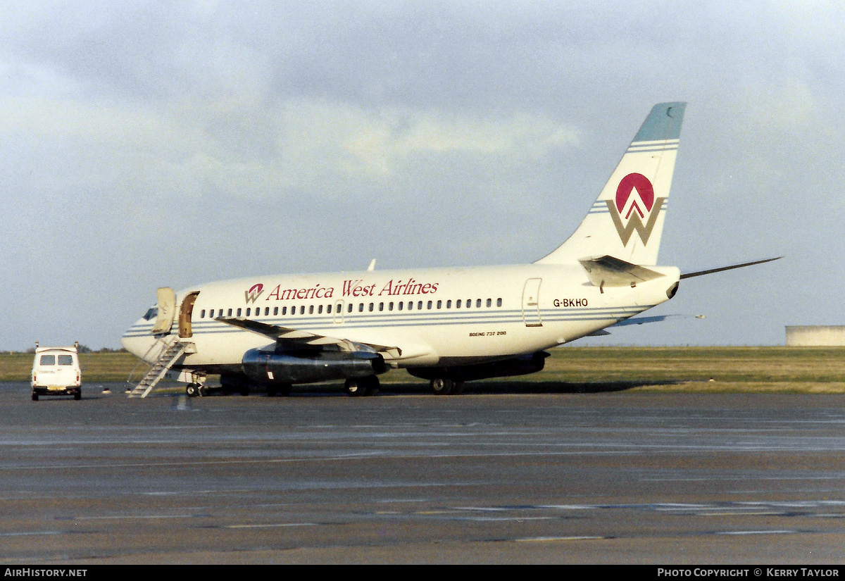 Aircraft Photo of G-BKHO | Boeing 737-2T5/Adv | America West Airlines | AirHistory.net #620743
