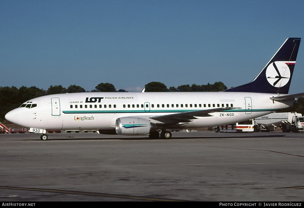 Aircraft Photo of ZK-NGD | Boeing 737-3U3 | LOT Polish Airlines - Polskie Linie Lotnicze | AirHistory.net #620818