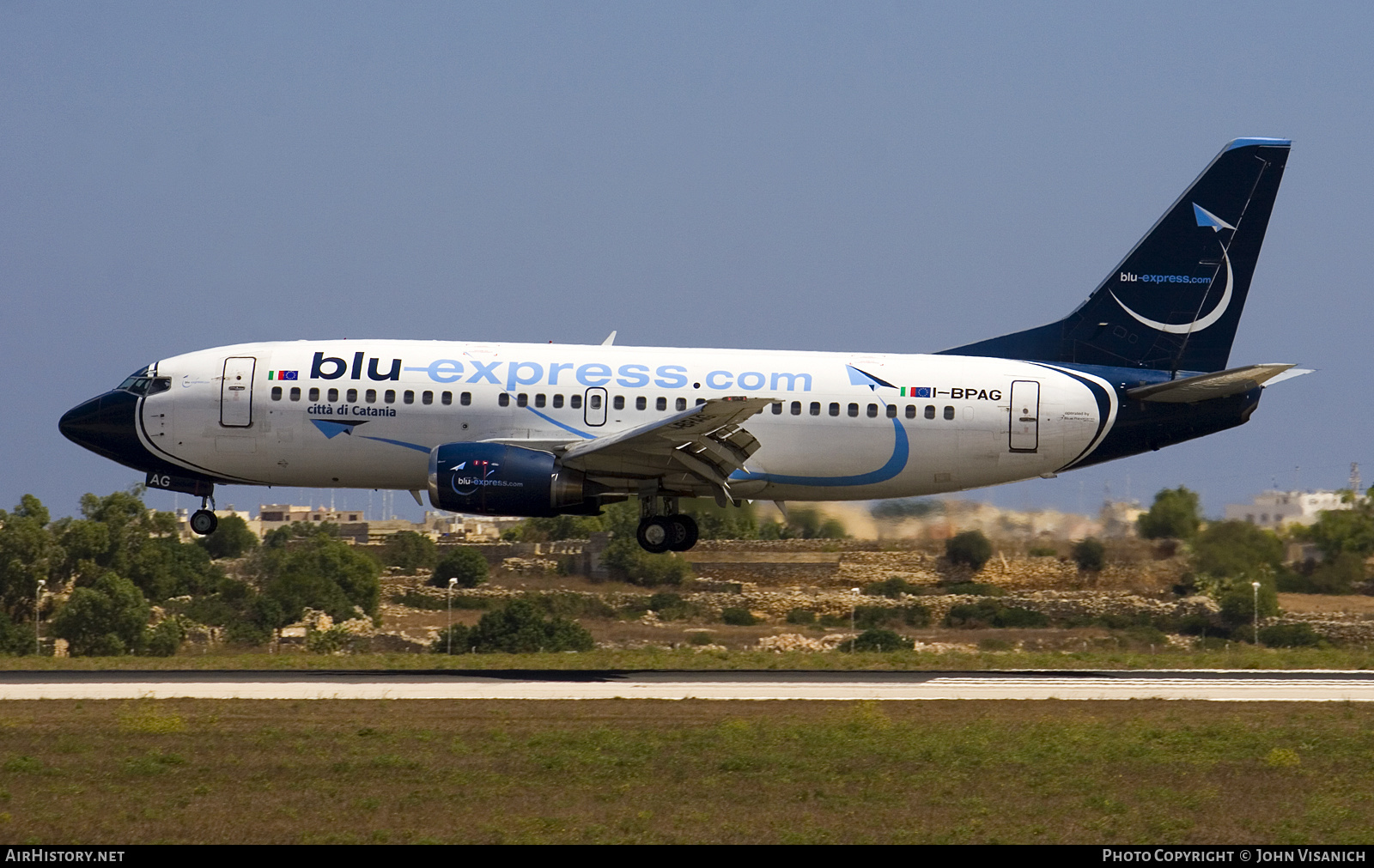 Aircraft Photo of I-BPAG | Boeing 737-31S | Blu-Express | AirHistory.net #620886