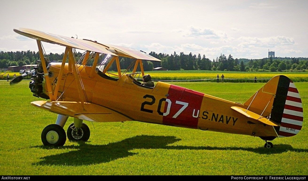 Aircraft Photo of SE-BOZ | Stearman N2S-1 Kaydet (A75N1) | USA - Navy | AirHistory.net #621110