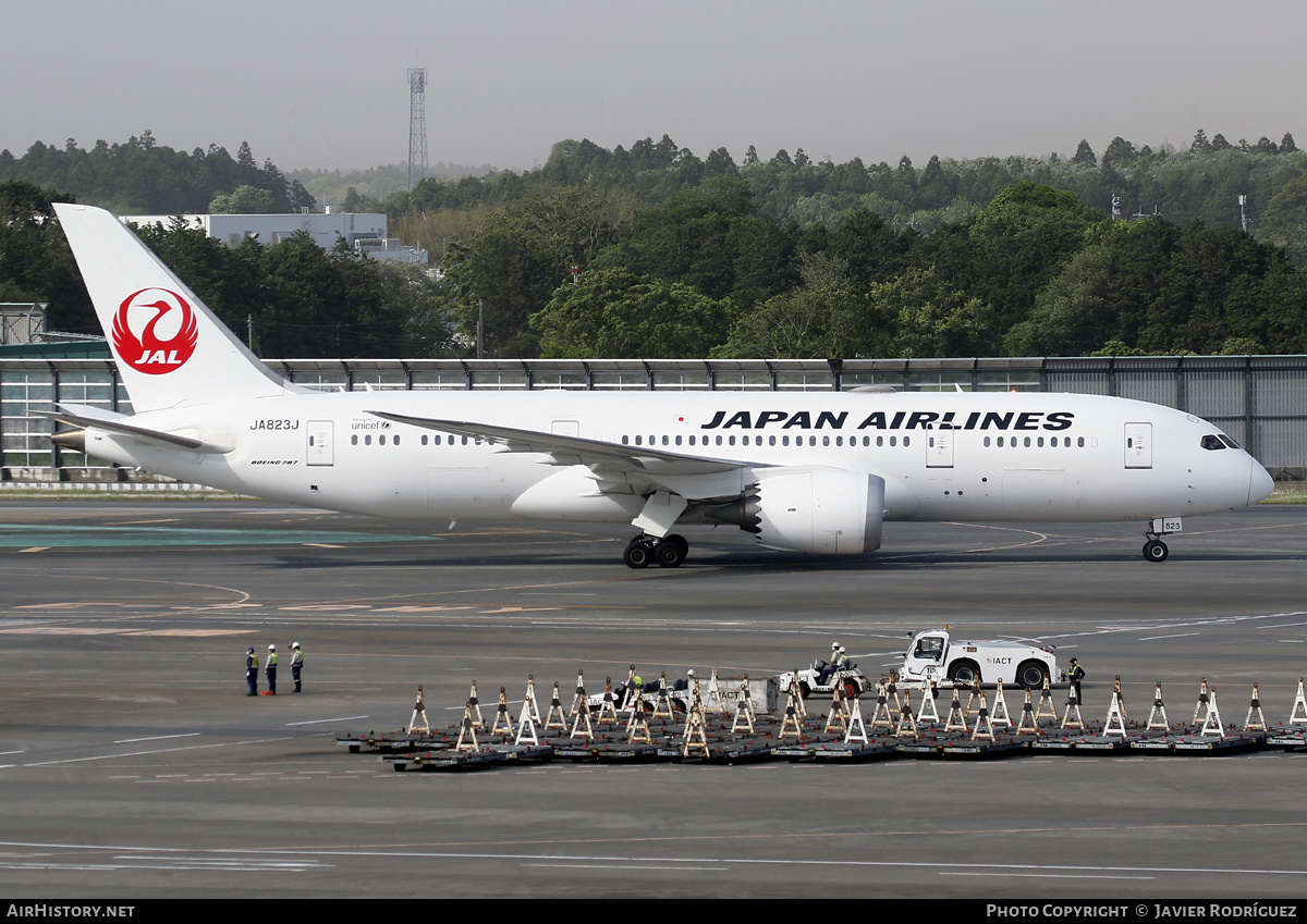 Aircraft Photo of JA823J | Boeing 787-8 Dreamliner | Japan Airlines - JAL | AirHistory.net #621150