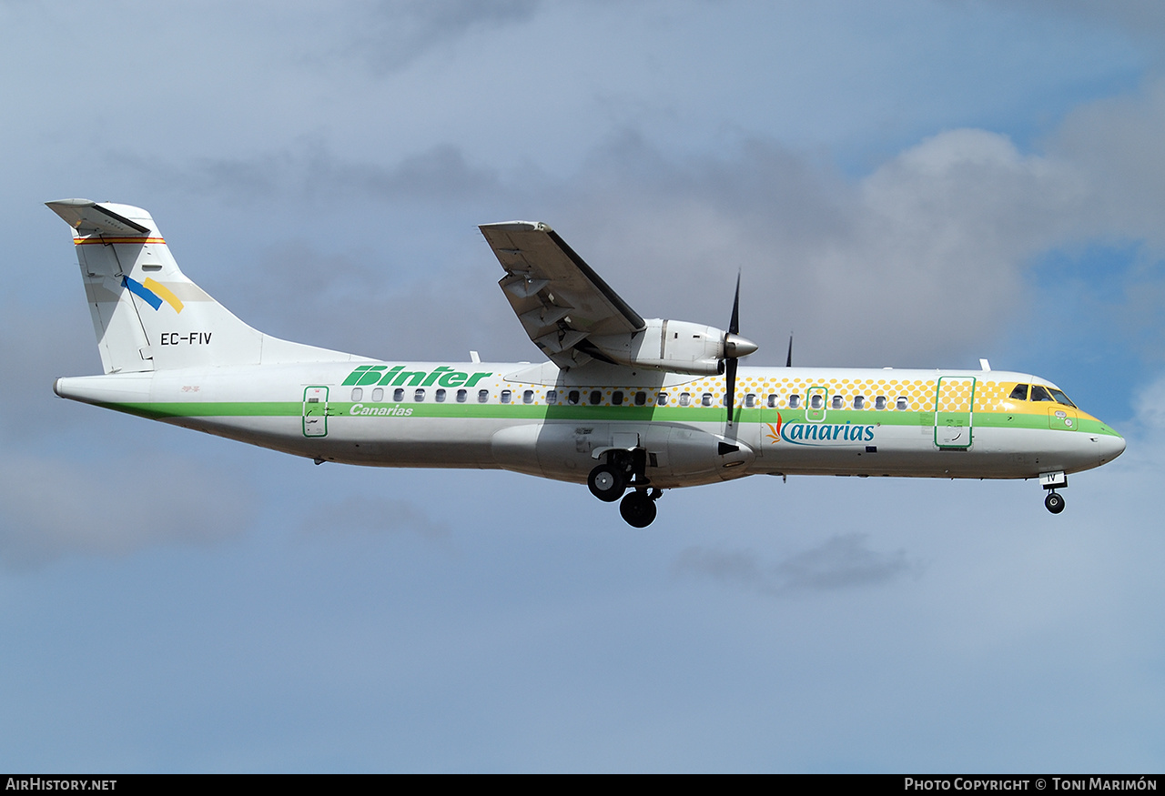 Aircraft Photo of EC-FIV | ATR ATR-72-201 | Binter Canarias | AirHistory.net #621167