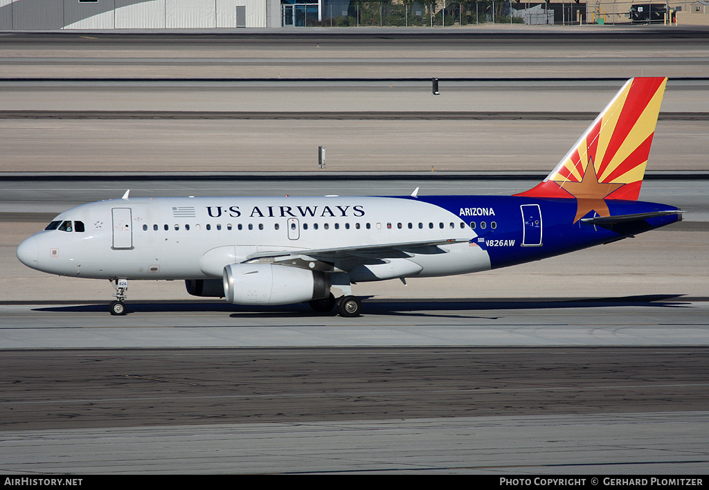 Aircraft Photo of N826AW | Airbus A319-132 | US Airways | AirHistory.net #621227