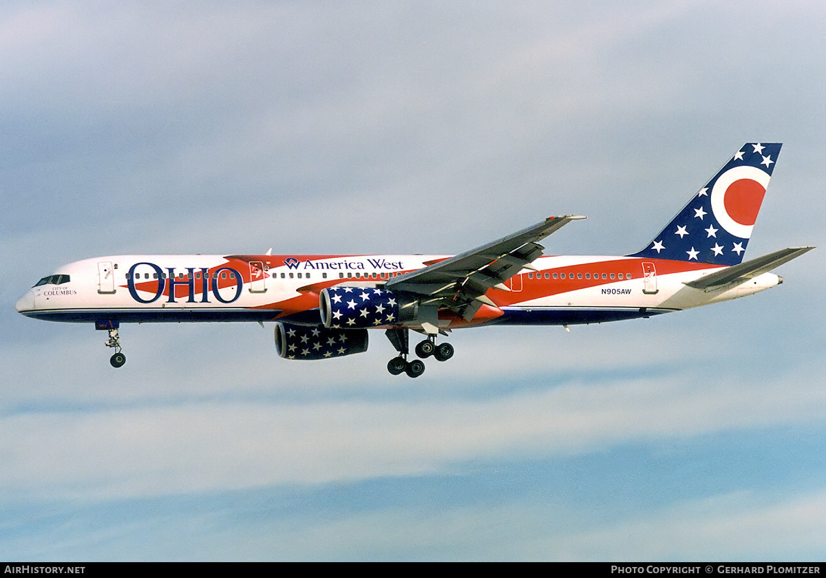 Aircraft Photo of N905AW | Boeing 757-2S7 | America West Airlines | AirHistory.net #621228