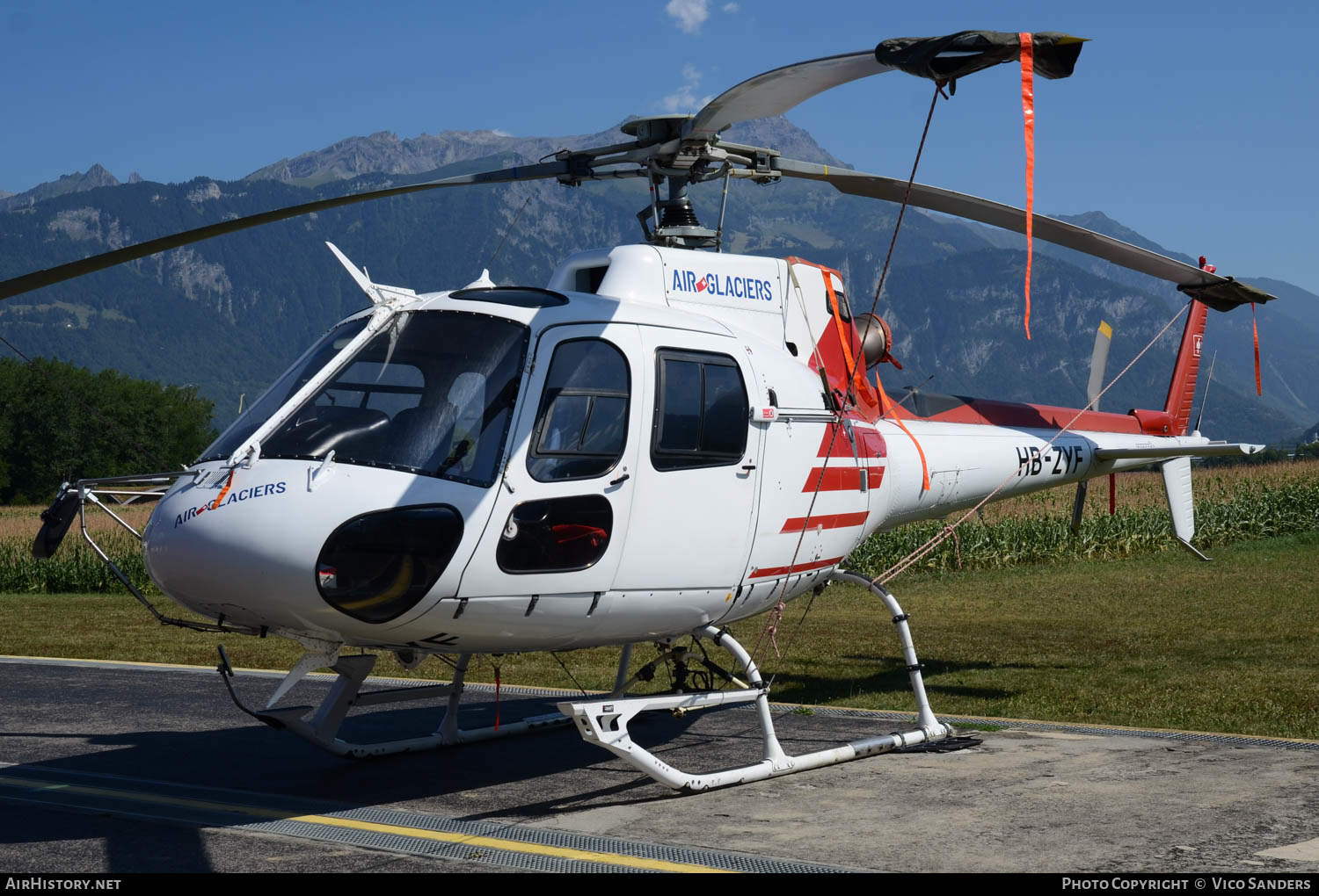 Aircraft Photo of HB-ZYF | Eurocopter AS-350B-2 Ecureuil | Air Glaciers | AirHistory.net #621262