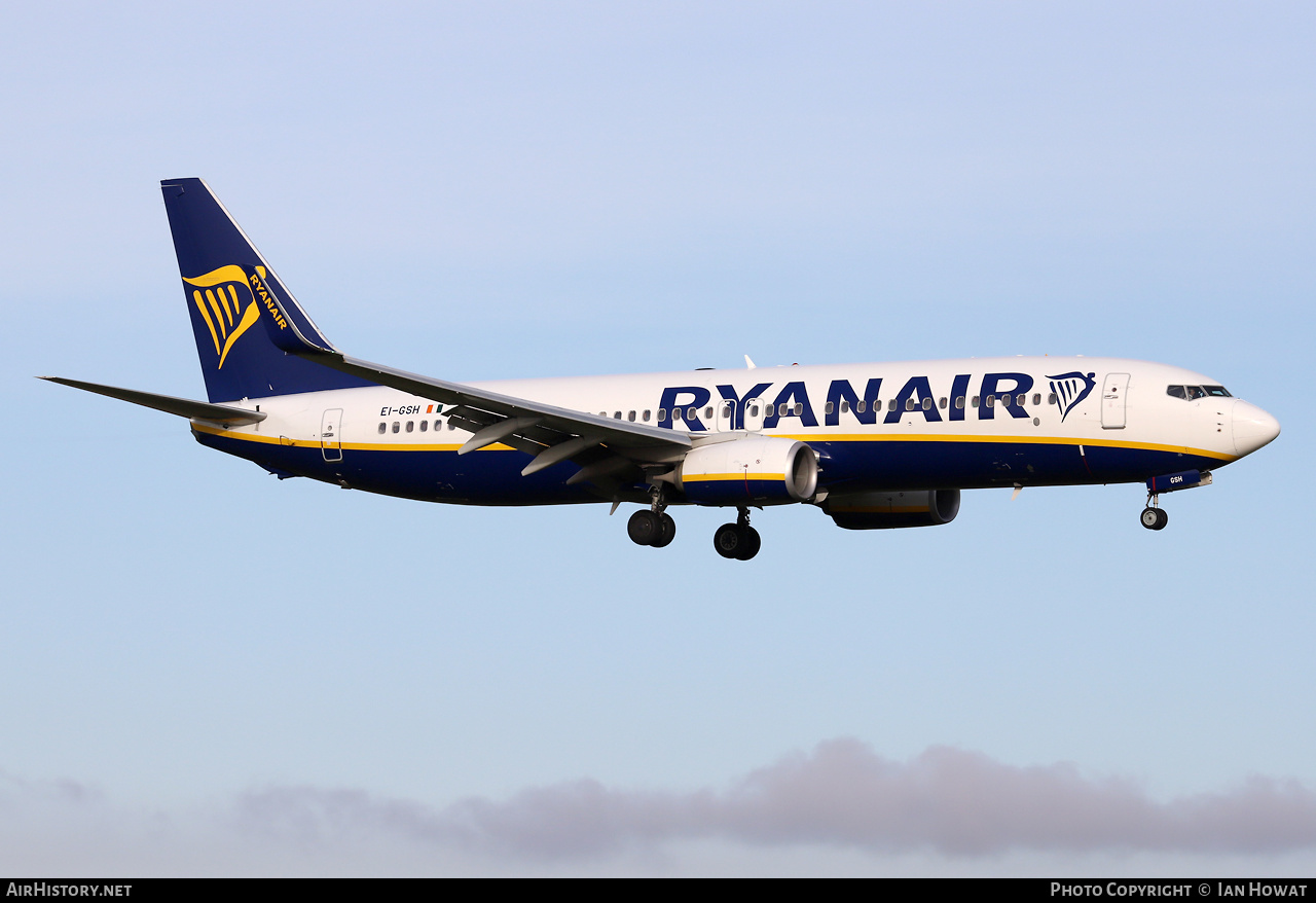 Aircraft Photo of EI-GSH | Boeing 737-800 | Ryanair | AirHistory.net #621388