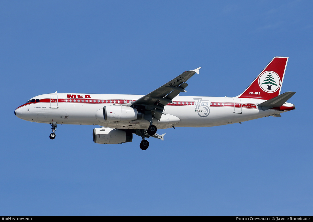 Aircraft Photo of OD-MRT | Airbus A320-232 | MEA - Middle East Airlines | AirHistory.net #621476