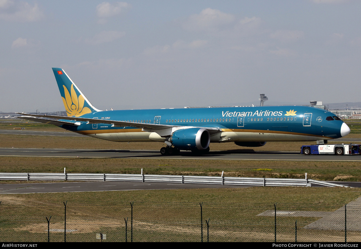 Aircraft Photo of VN-A862 | Boeing 787-9 Dreamliner | Vietnam Airlines | AirHistory.net #621481