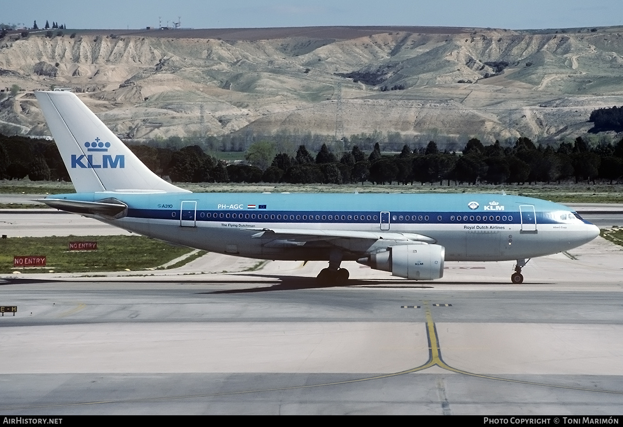 Aircraft Photo of PH-AGC | Airbus A310-203 | KLM - Royal Dutch Airlines | AirHistory.net #621502