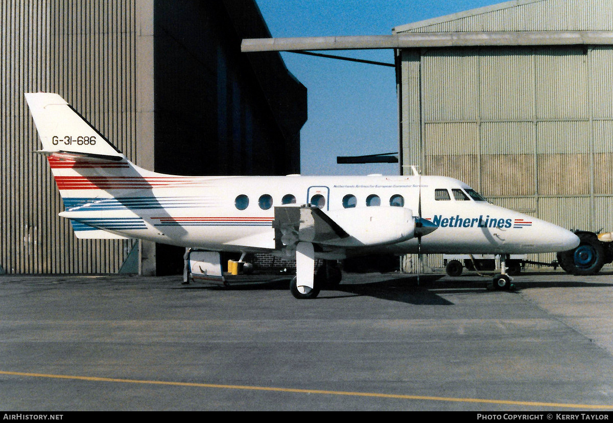 Aircraft Photo of G-31-686 | British Aerospace BAe-3108 Jetstream 31 | Netherlines | AirHistory.net #621564