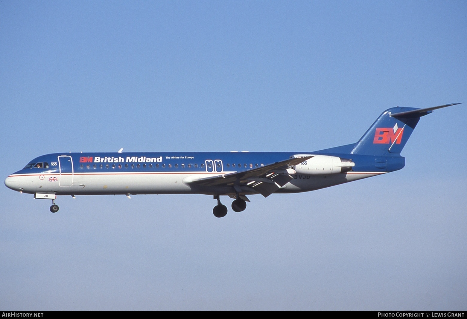 Aircraft Photo of G-BVJD | Fokker 100 (F28-0100) | British Midland Airways - BMA | AirHistory.net #621650