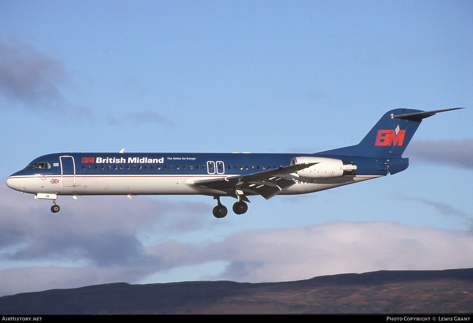 Aircraft Photo of G-BVJB | Fokker 100 (F28-0100) | British Midland Airways - BMA | AirHistory.net #621662