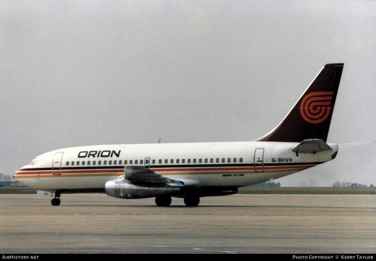 Aircraft Photo of G-BHVH | Boeing 737-2T5/Adv | Orion Airways | AirHistory.net #621732