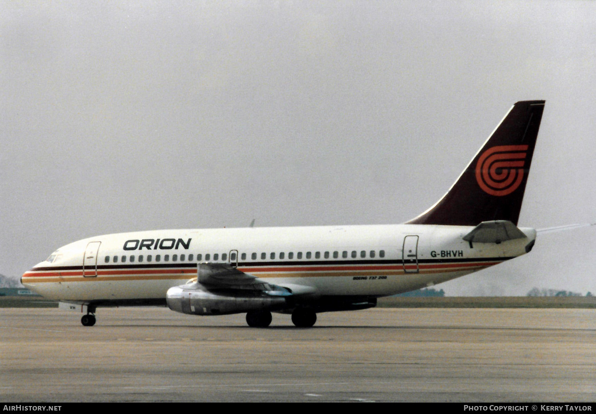 Aircraft Photo of G-BHVH | Boeing 737-2T5/Adv | Orion Airways | AirHistory.net #621732