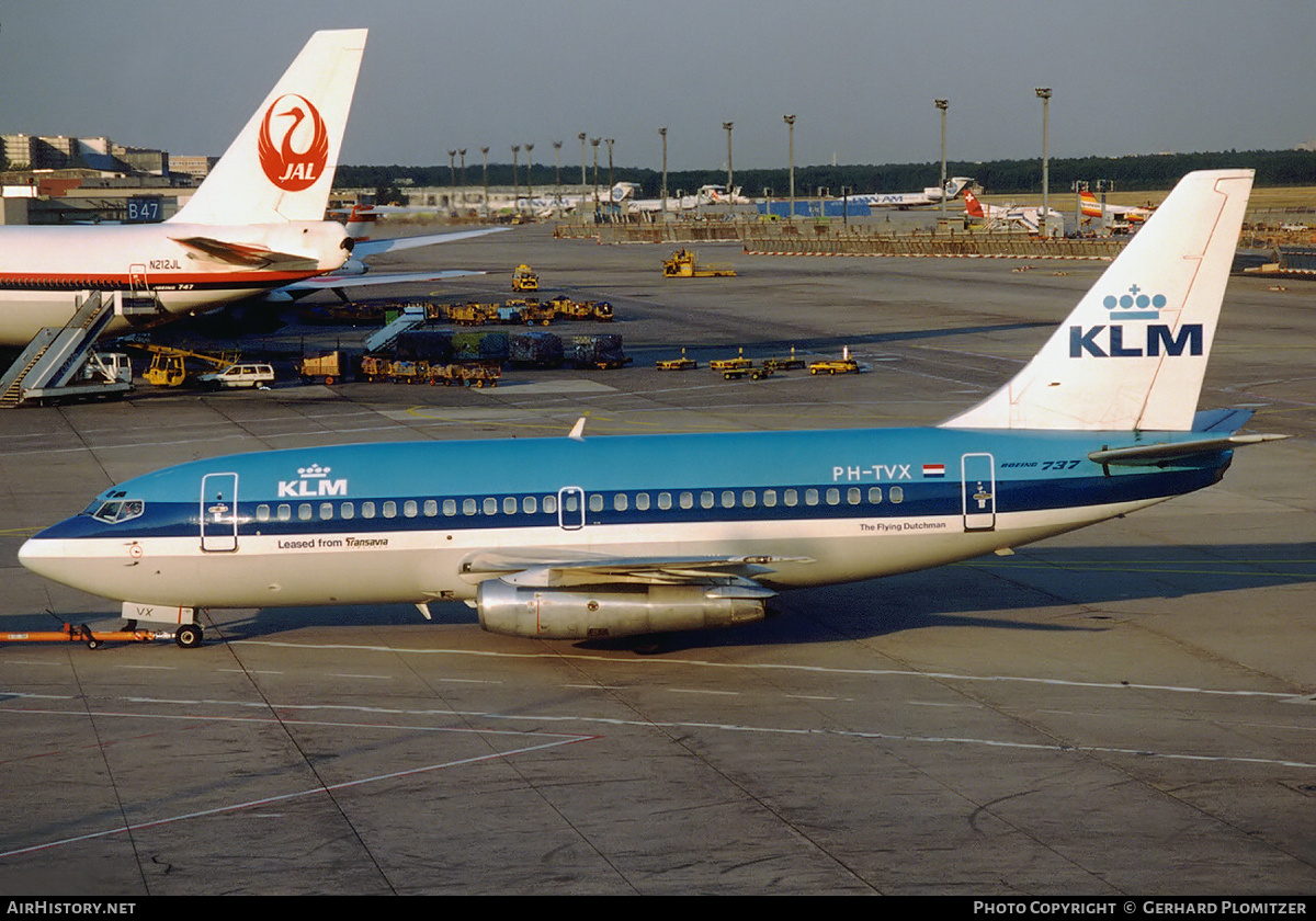 Aircraft Photo of PH-TVX | Boeing 737-2T5/Adv | KLM - Royal Dutch Airlines | AirHistory.net #621866