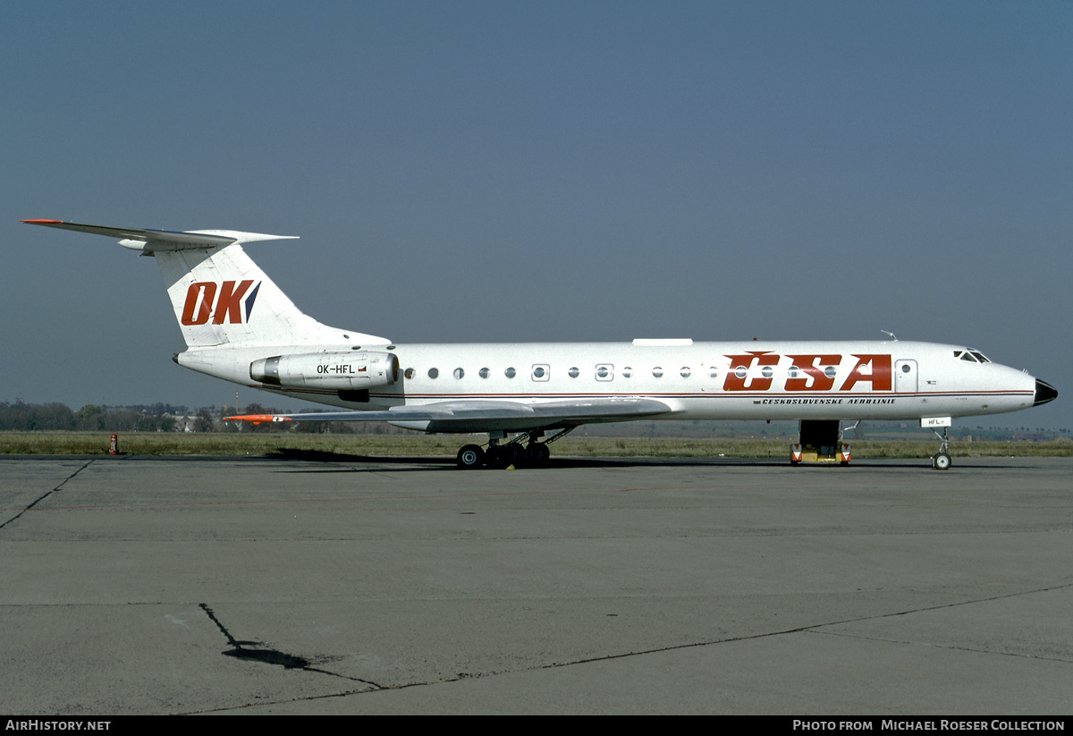 Aircraft Photo of OK-HFL | Tupolev Tu-134A | ČSA - Československé Aerolinie - Czechoslovak Airlines | AirHistory.net #621922