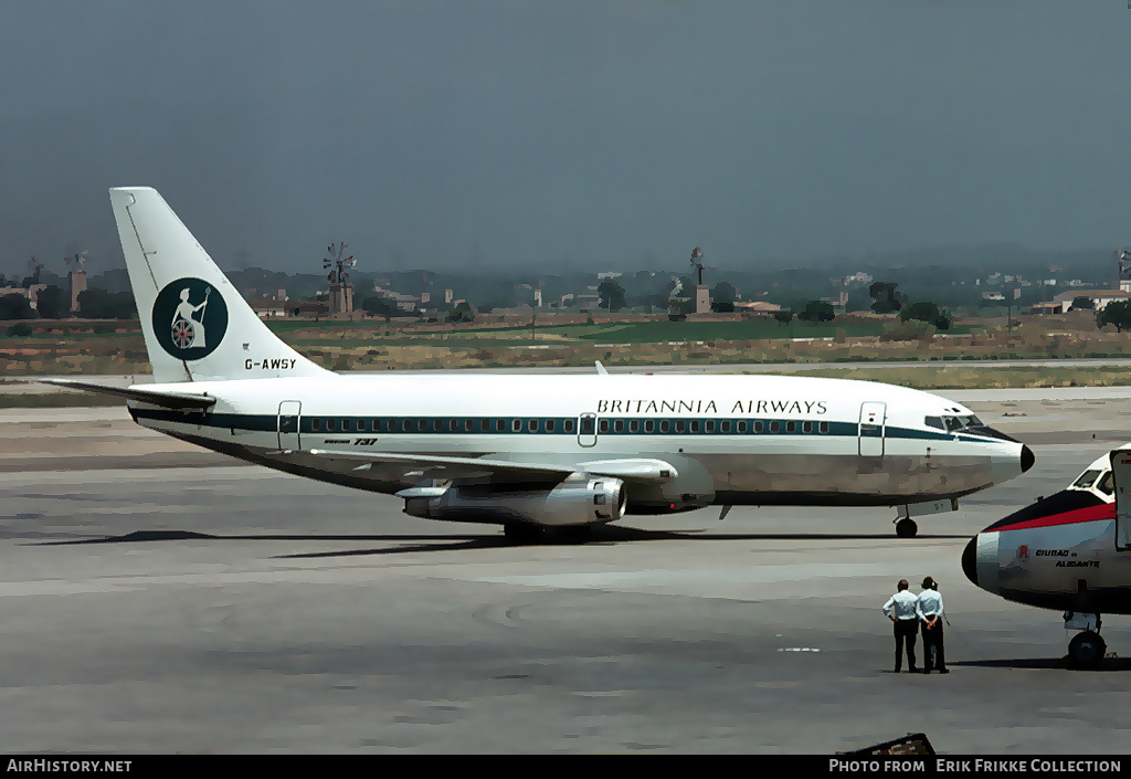 Aircraft Photo of G-AWSY | Boeing 737-204 | Britannia Airways | AirHistory.net #621950