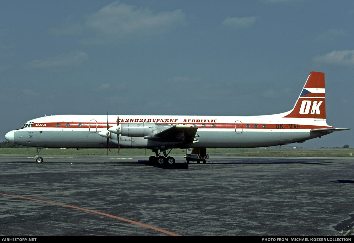 Aircraft Photo of OK-VAF | Ilyushin Il-18D | ČSA - Československé Aerolinie - Czechoslovak Airlines | AirHistory.net #622025