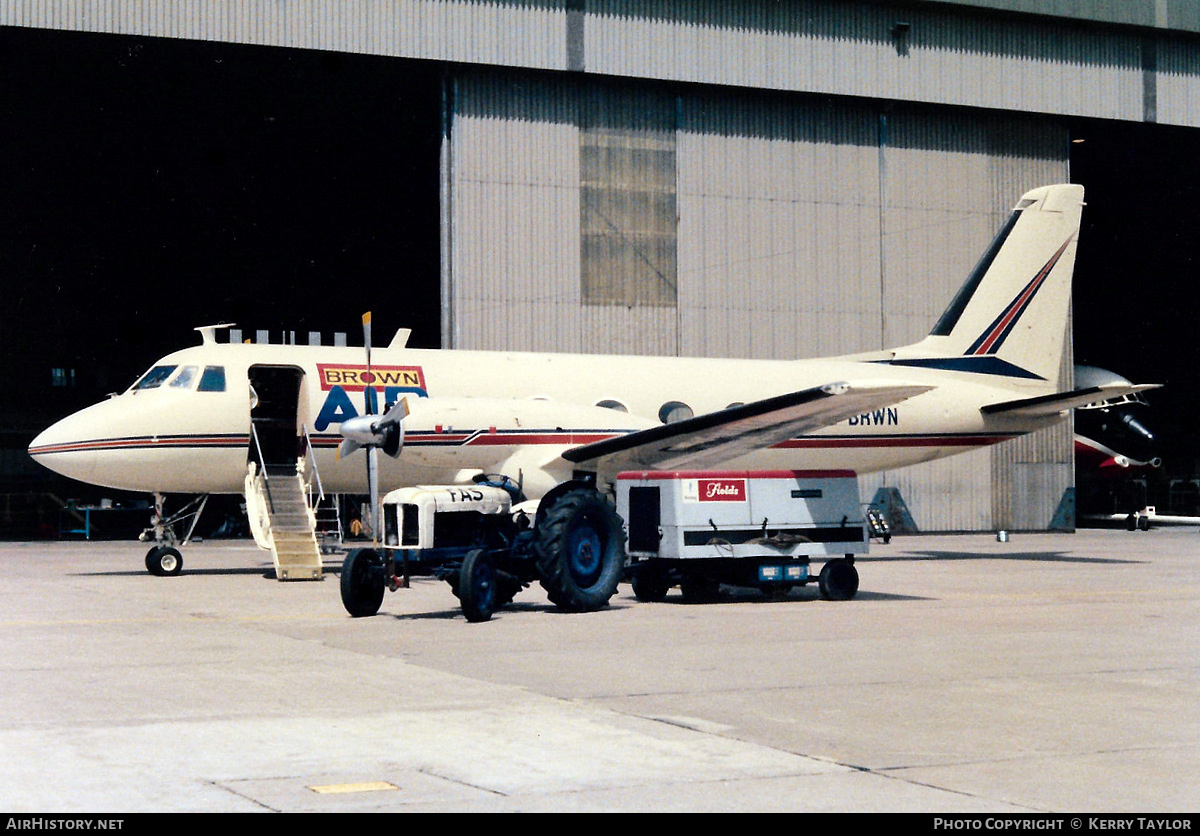 Aircraft Photo of G-BRWN | Grumman G-159 Gulfstream I | Brown Air | AirHistory.net #622055