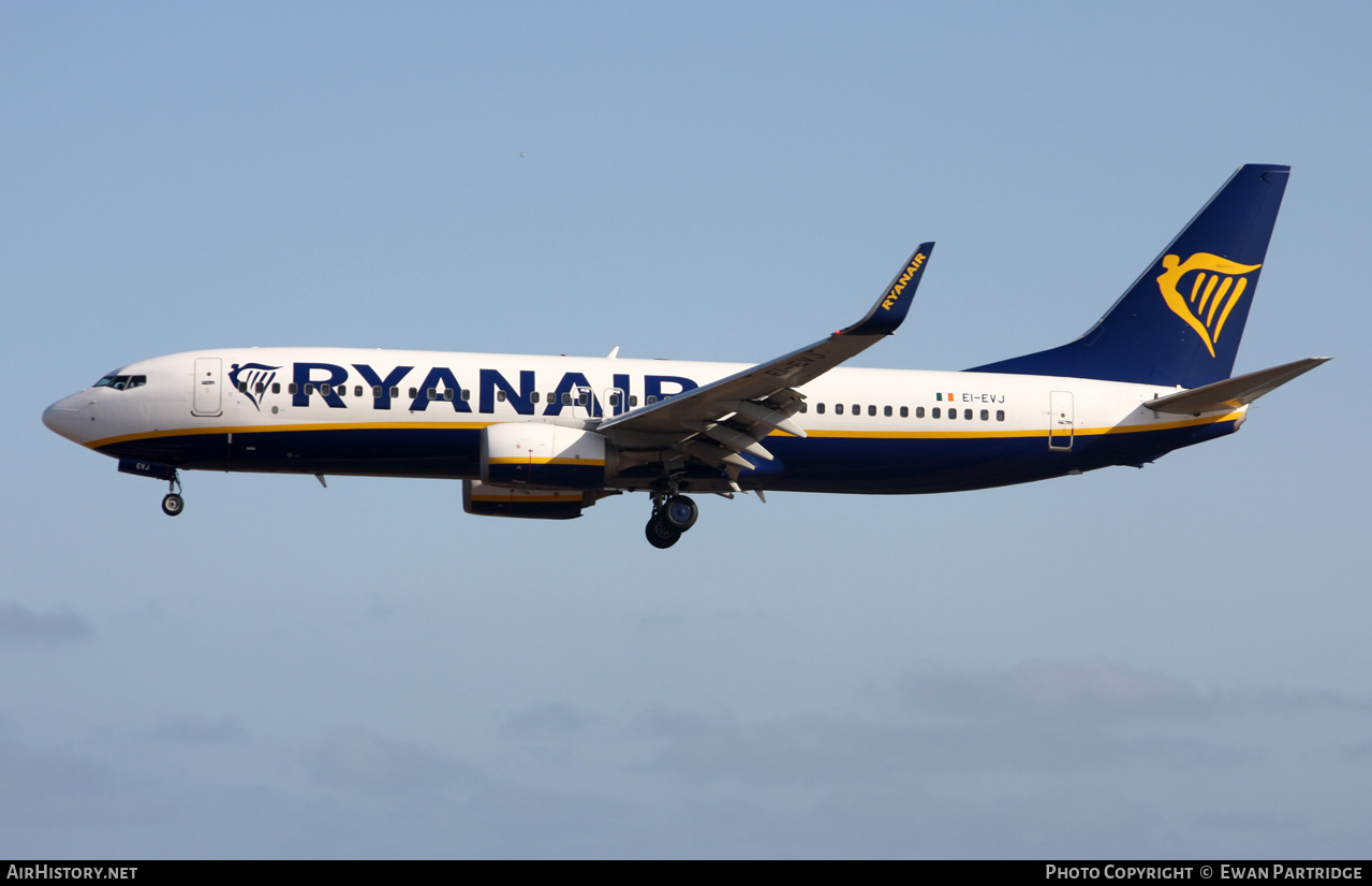 Aircraft Photo of EI-EVJ | Boeing 737-8AS | Ryanair | AirHistory.net #622100