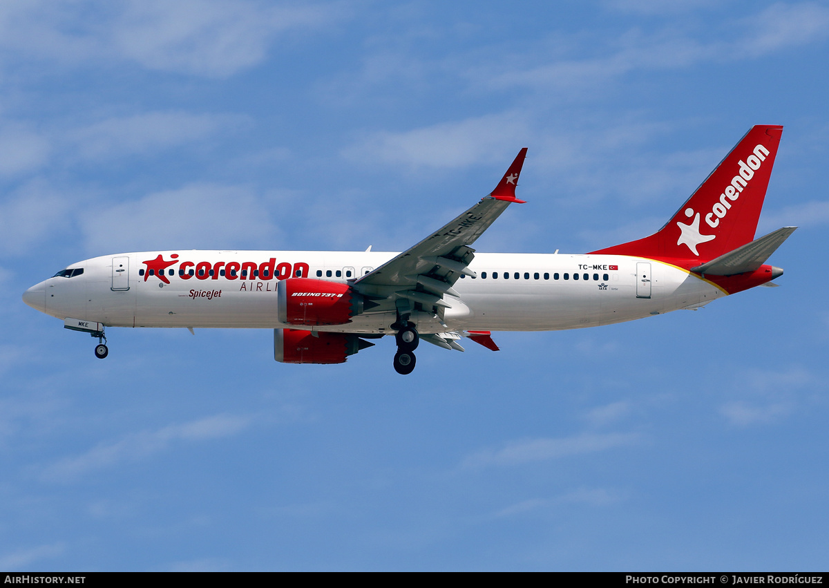 Aircraft Photo of TC-MKE | Boeing 737-8 Max 8 | Corendon Airlines | AirHistory.net #622225