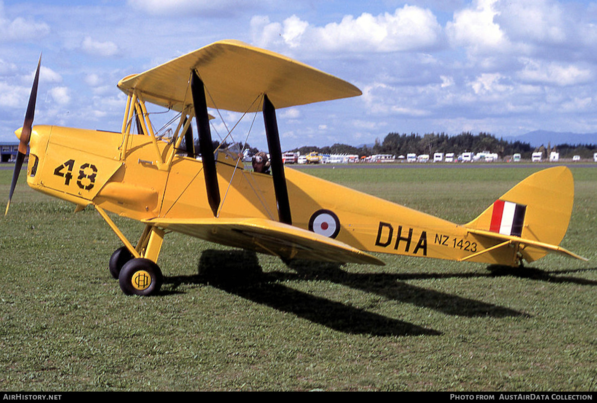 Aircraft Photo of ZK-DHA / DHA / NZ1423 | De Havilland D.H. 82A Tiger Moth | New Zealand - Air Force | AirHistory.net #622270