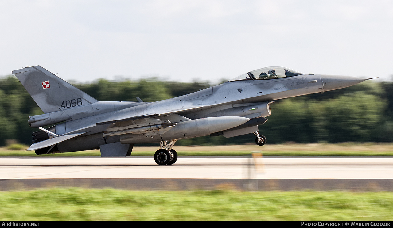 Aircraft Photo of 4068 | General Dynamics F-16C Fighting Falcon | Poland - Air Force | AirHistory.net #622305