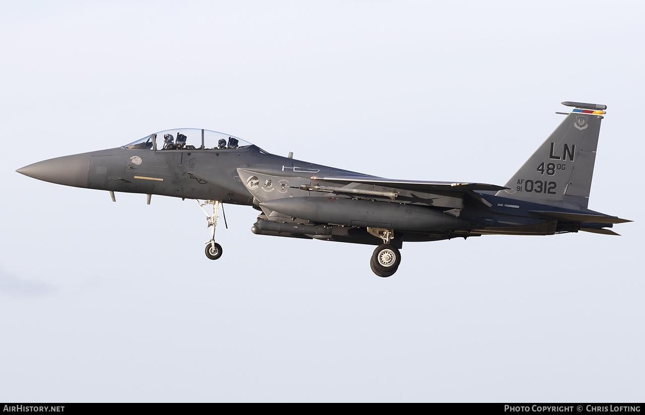 Aircraft Photo of 91-0312 / AF91-312 | McDonnell Douglas F-15E Strike Eagle | USA - Air Force | AirHistory.net #622440