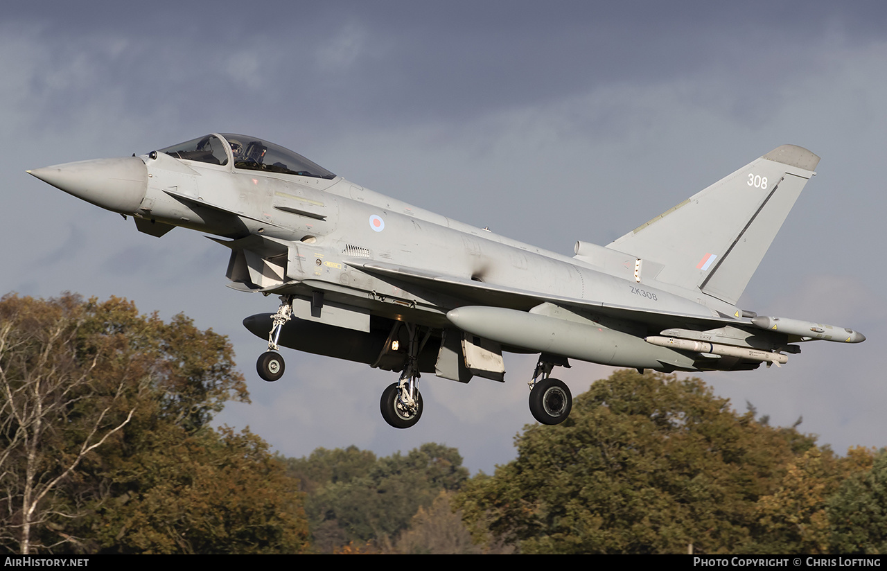 Aircraft Photo of ZK308 | Eurofighter EF-2000 Typhoon FGR4 | UK - Air Force | AirHistory.net #622453