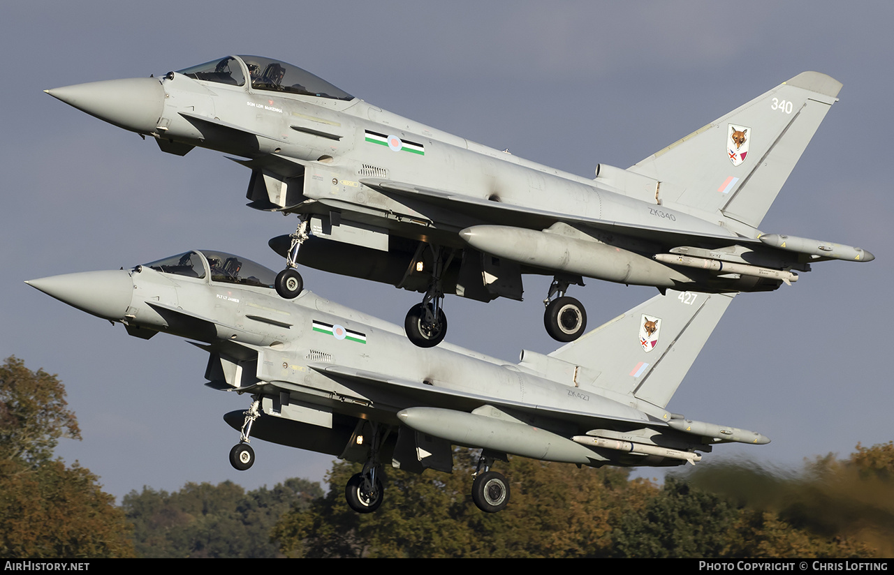 Aircraft Photo of ZK340 | Eurofighter EF-2000 Typhoon FGR4 | UK - Air Force | AirHistory.net #622469