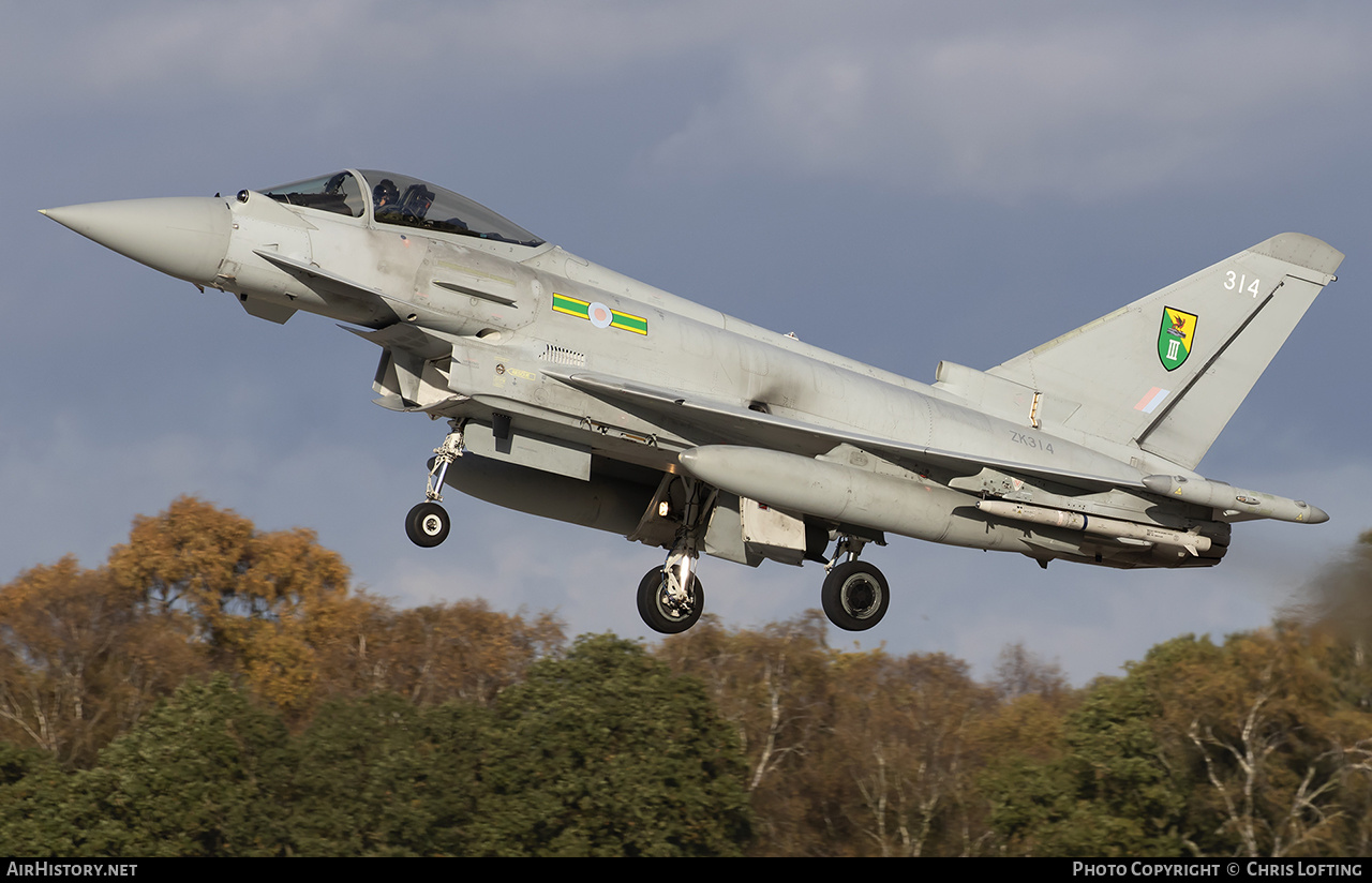 Aircraft Photo of ZK314 | Eurofighter EF-2000 Typhoon FGR4 | UK - Air Force | AirHistory.net #622489