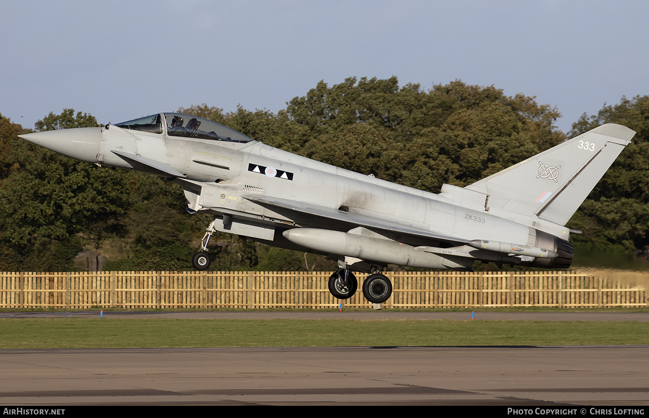 Aircraft Photo of ZK333 | Eurofighter EF-2000 Typhoon FGR4 | UK - Air Force | AirHistory.net #622503