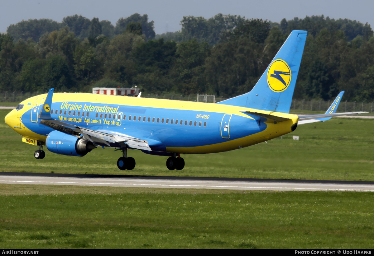 Aircraft Photo of UR-GBD | Boeing 737-36Q | Ukraine International Airlines | AirHistory.net #622592