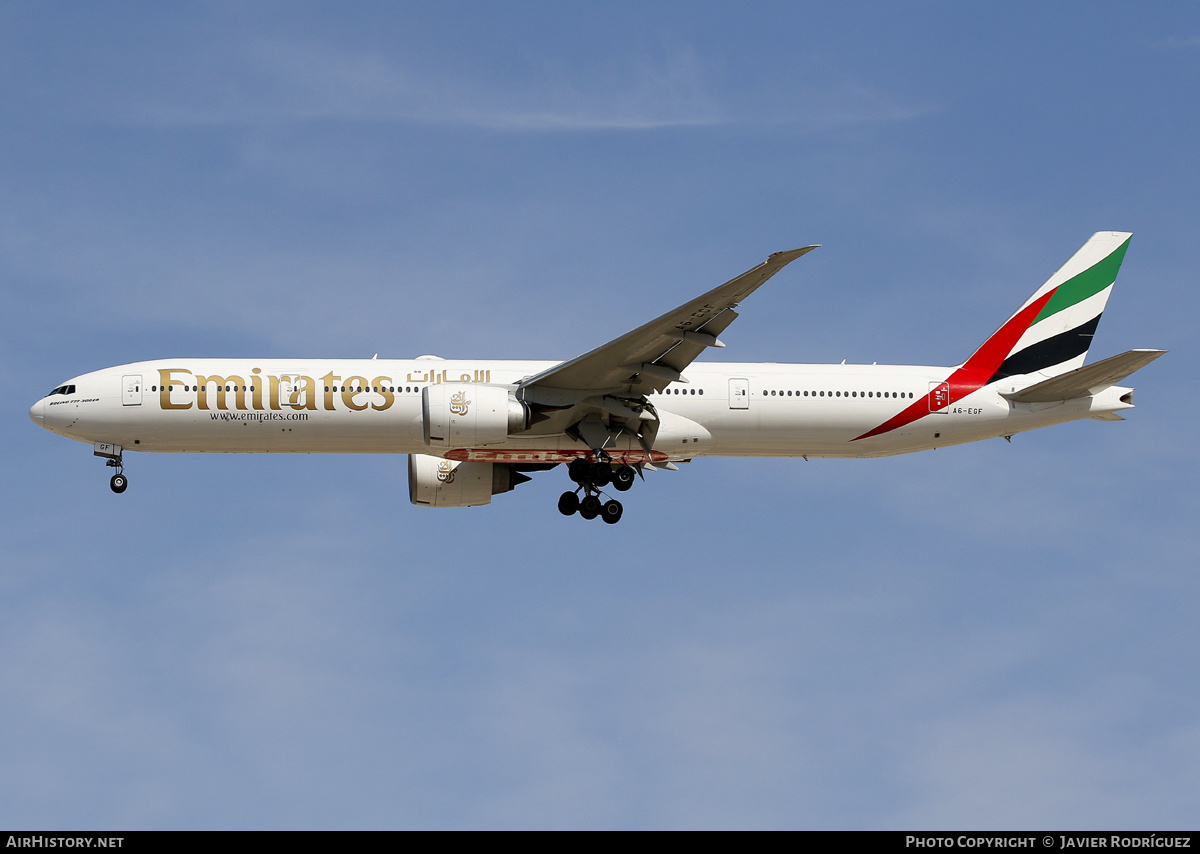 Aircraft Photo of A6-EGF | Boeing 777-31H/ER | Emirates | AirHistory.net #622676