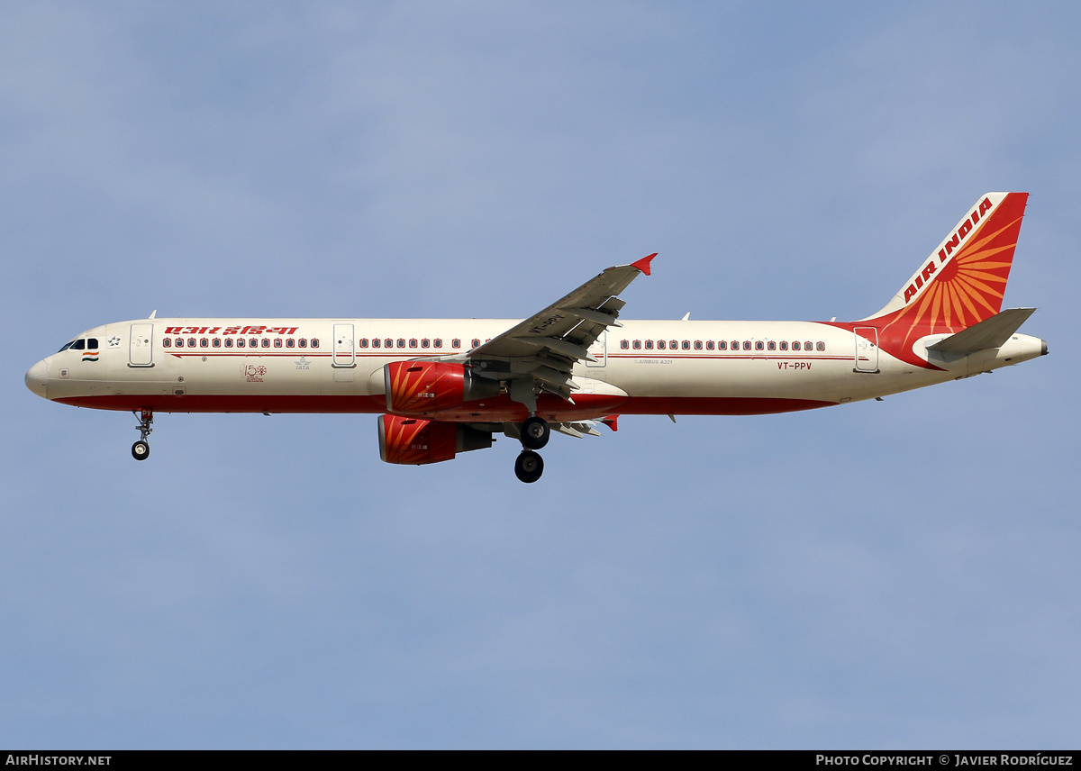 Aircraft Photo of VT-PPV | Airbus A321-211 | Air India | AirHistory.net #622701