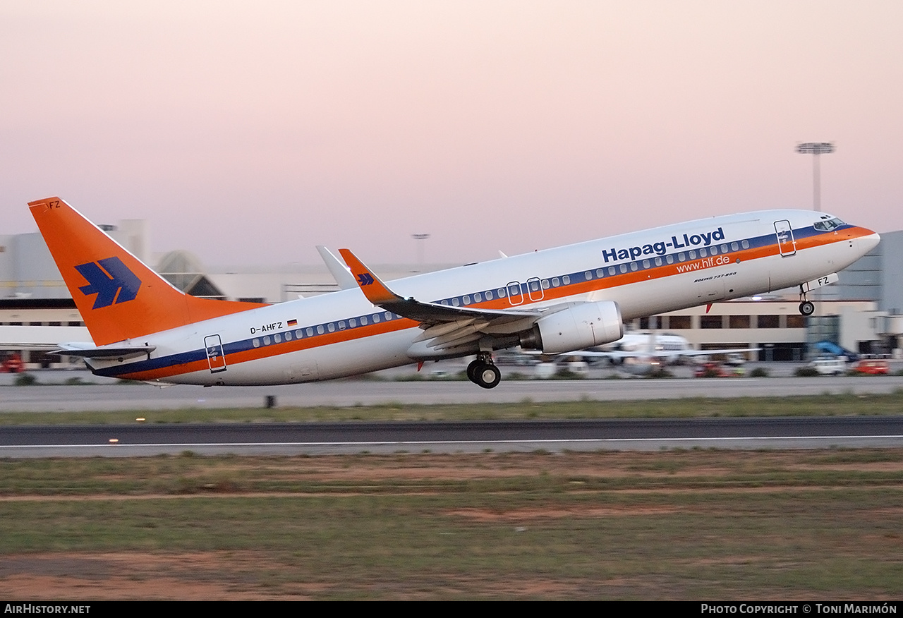 Aircraft Photo of D-AHFZ | Boeing 737-8K5 | Hapag-Lloyd | AirHistory.net #622795